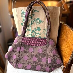 Maruca Handmade In Boulder, Co. Shades of Purple, Grays And Browns Shoulder Bag